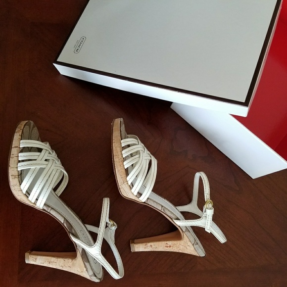 Coach Heel Sandals w/ box - Picture 7 of 8